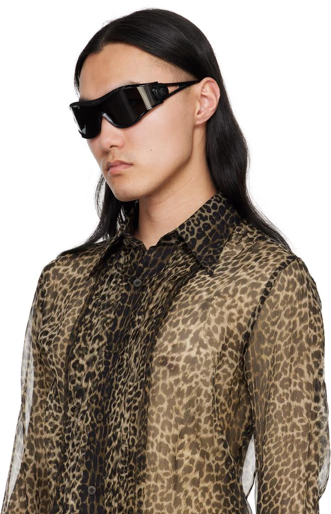 Black Medusa Medallion Shield Sunglasses – On Sale Now with  display picture 2