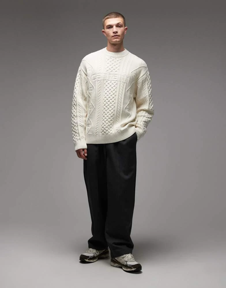 Carhartt WIP Carhartt WIP shawn knitted jumper in off white 2