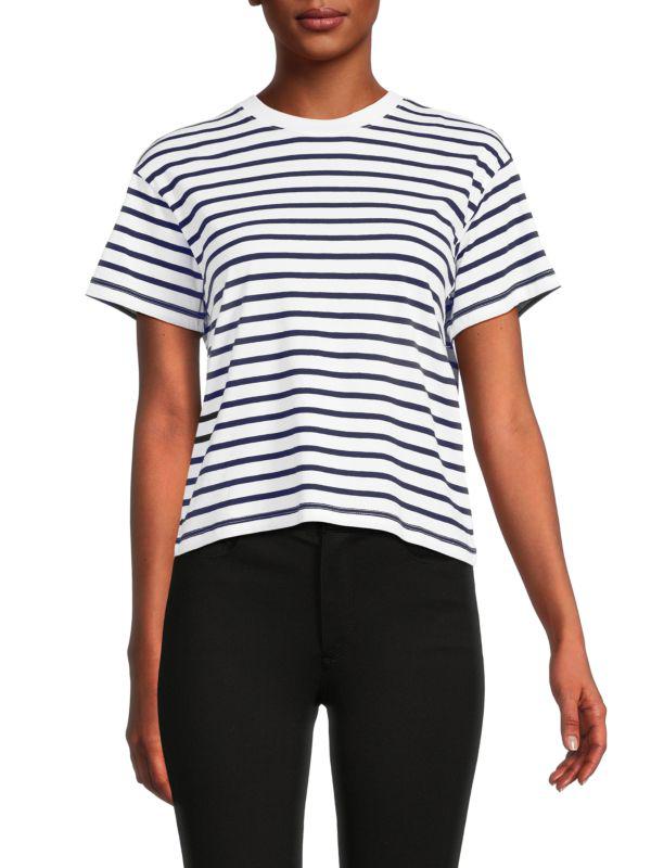 ATM Anthony Thomas Melillo Jersey Stripe Crewneck Tshirt
