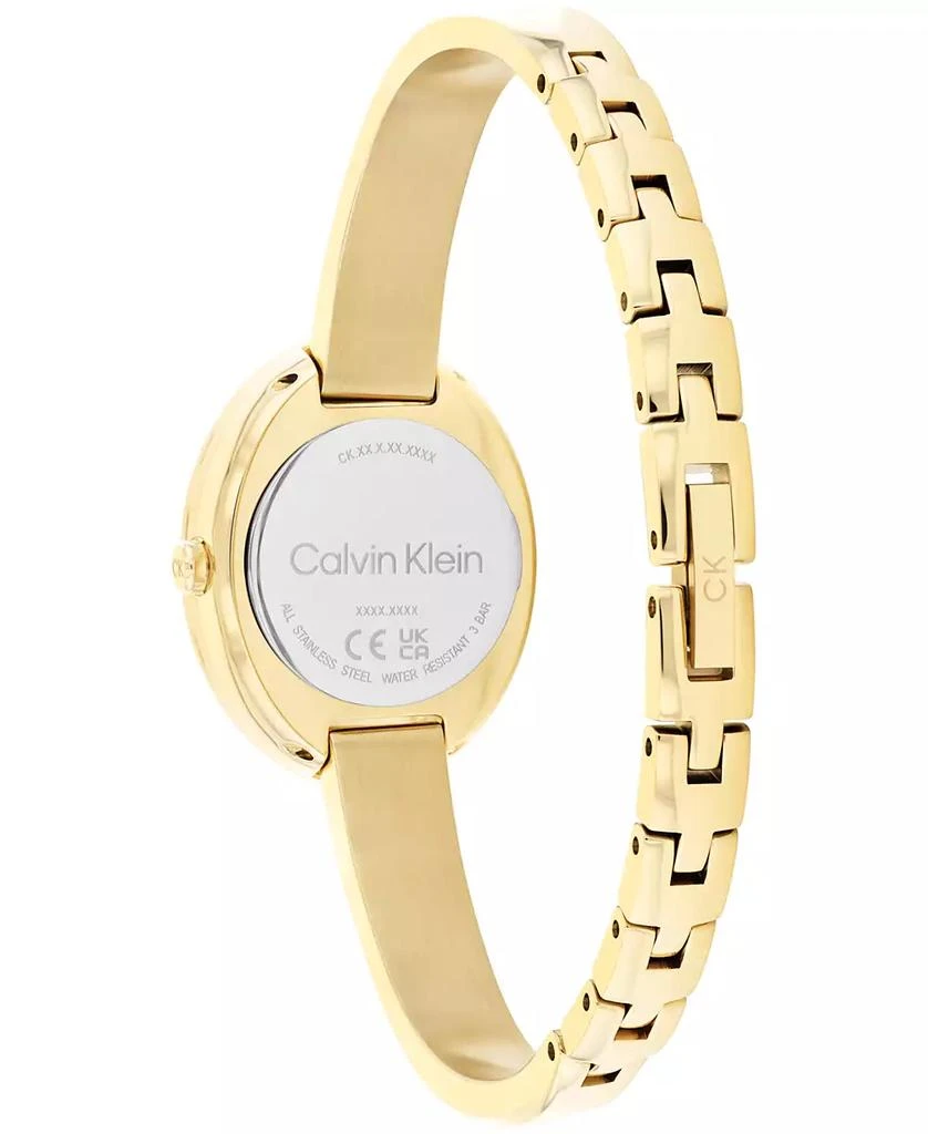 Calvin Klein Women Twisted Bezel Gold-tone Stainless Steel Bracelet Watch 24mm 3