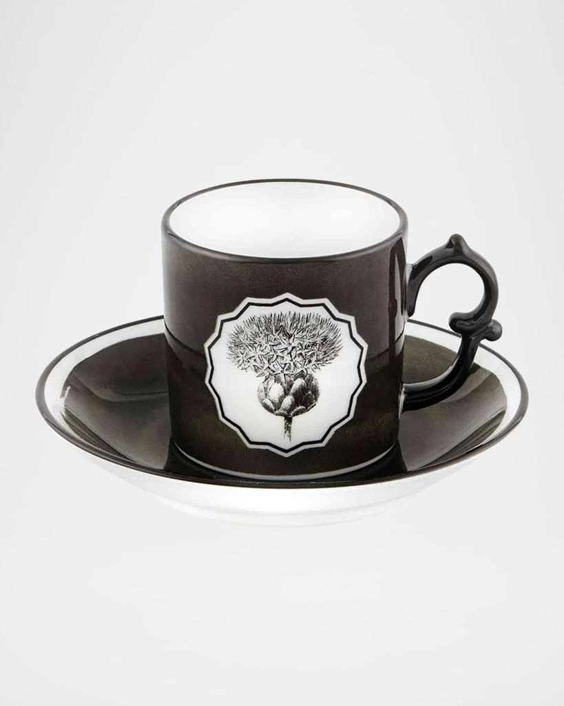 Christian Lacroix Herbariae Espresso/Coffee Cups & Saucers, Set of 4 2