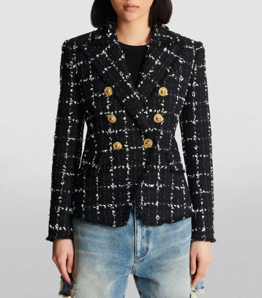 Balmain Tweed Button-Detail Blazer 3