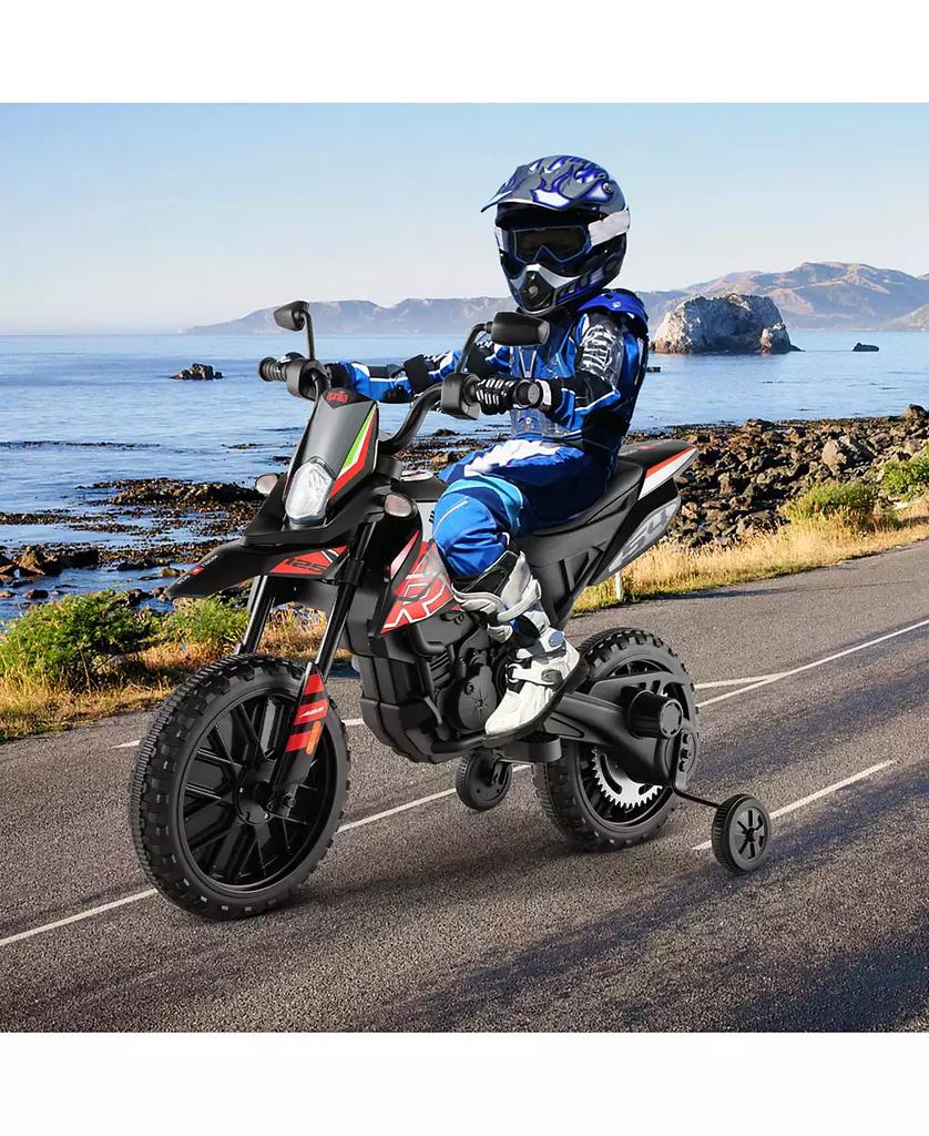 Costway 12V Licensed Aprilia Kids Ride On Motorcycle Electric Dirt Bike with Light 
Music