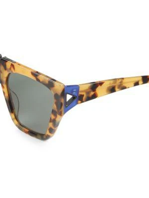 Karen Walker Double Trouble B 57MM Square Sunglasses 3