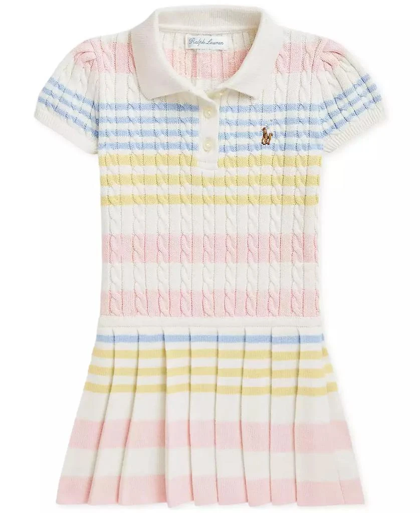 Ralph Lauren Baby Girls Cable-Knit Sweater Dress 1