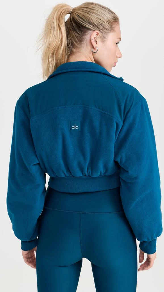 Alo Polar Fleece Cropped Wintry Mix Jacket 3