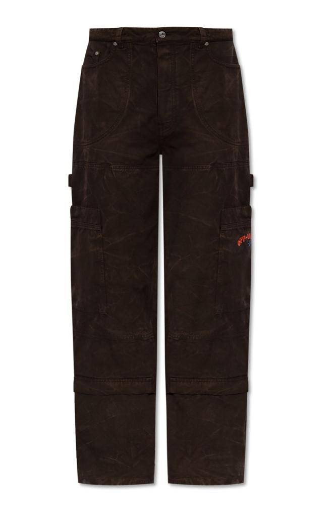 【関税込み】Off-White ブラック Diag Tab Poly カーゴパンツ Off-White Black Diag Tab Poly Cargo Pants - Clothing