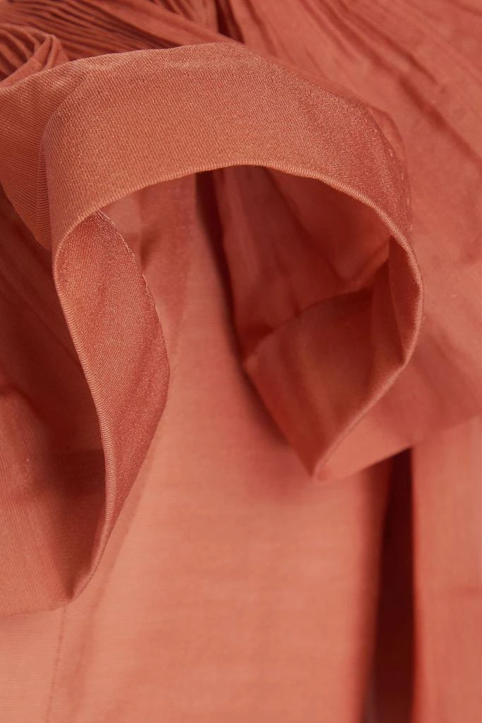Zimmermann Cropped ruffled plissé-organza top 4