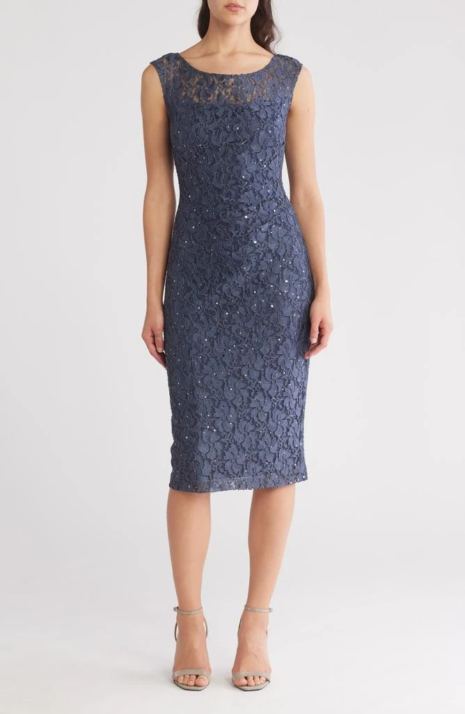 Connected Apparel Sequin Lace Dress 1