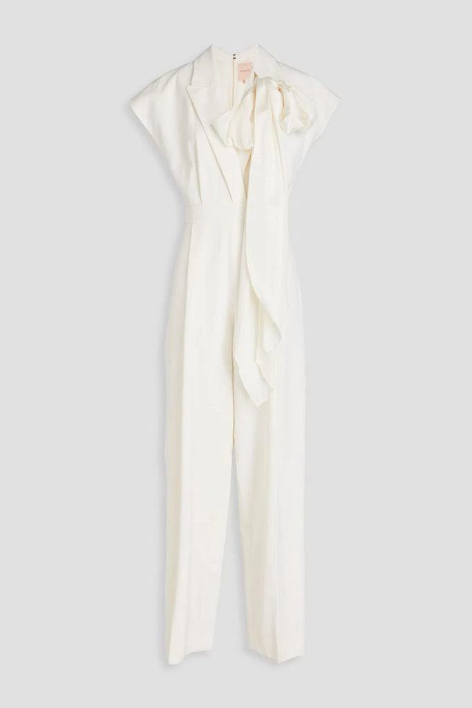 ROKSANDA Silk-trimmed wool-twill jumpsuit 1