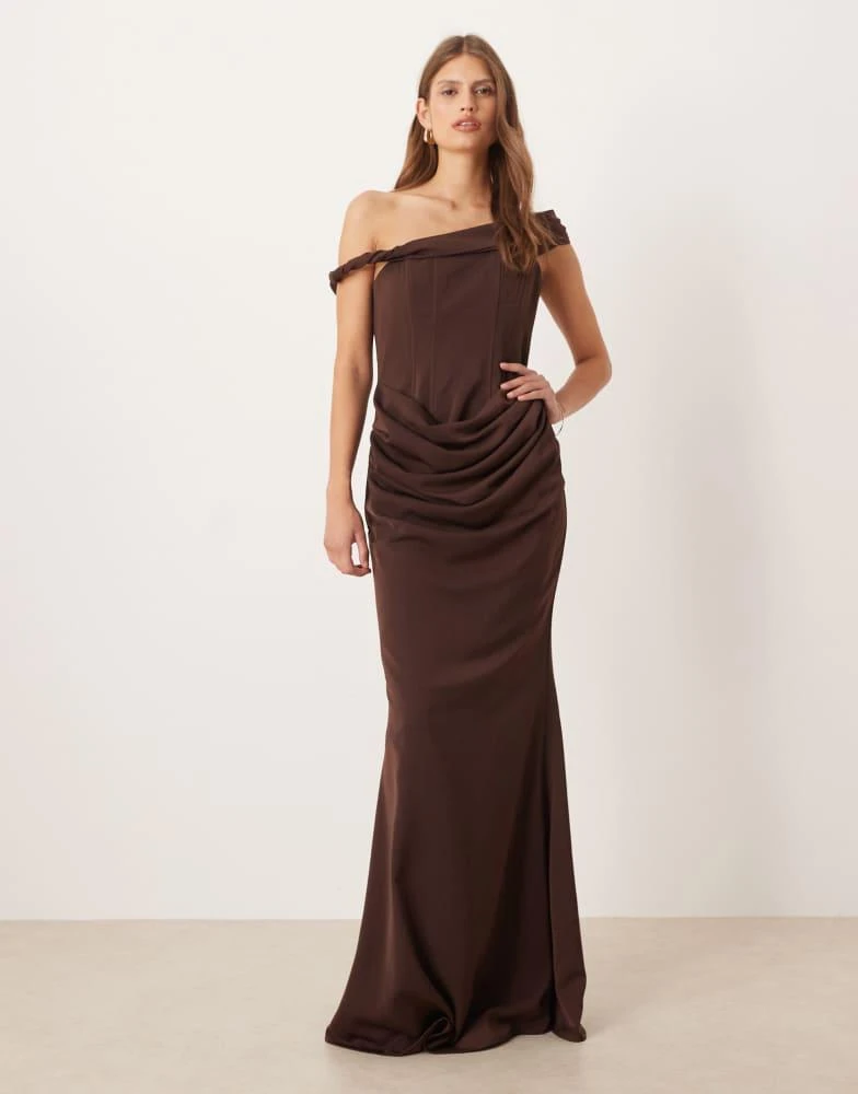 navy summer maxi dress Aurora Ruched Organic Cotton Maxi Dress Dark Navy / XL
