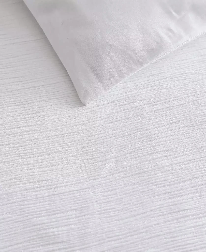 Vera Wang Solid Textured Pleats 3-Pc. Duvet Cover Set 8