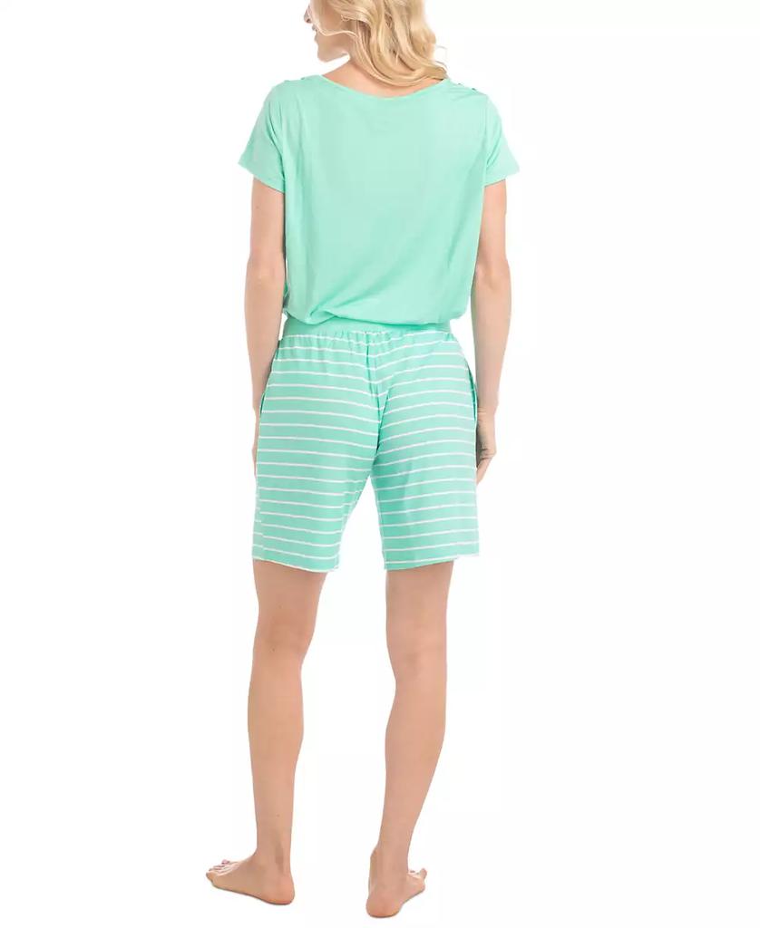 MUK LUKS Women's 2-Pc. Joyful Nautical Pajamas Set