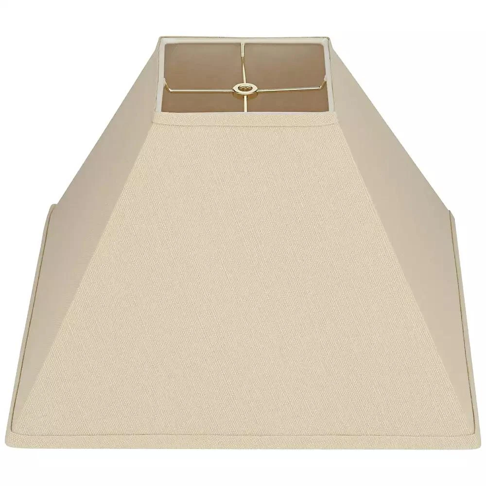 Springcrest Beige Linen Medium Square Lamp Shade 6