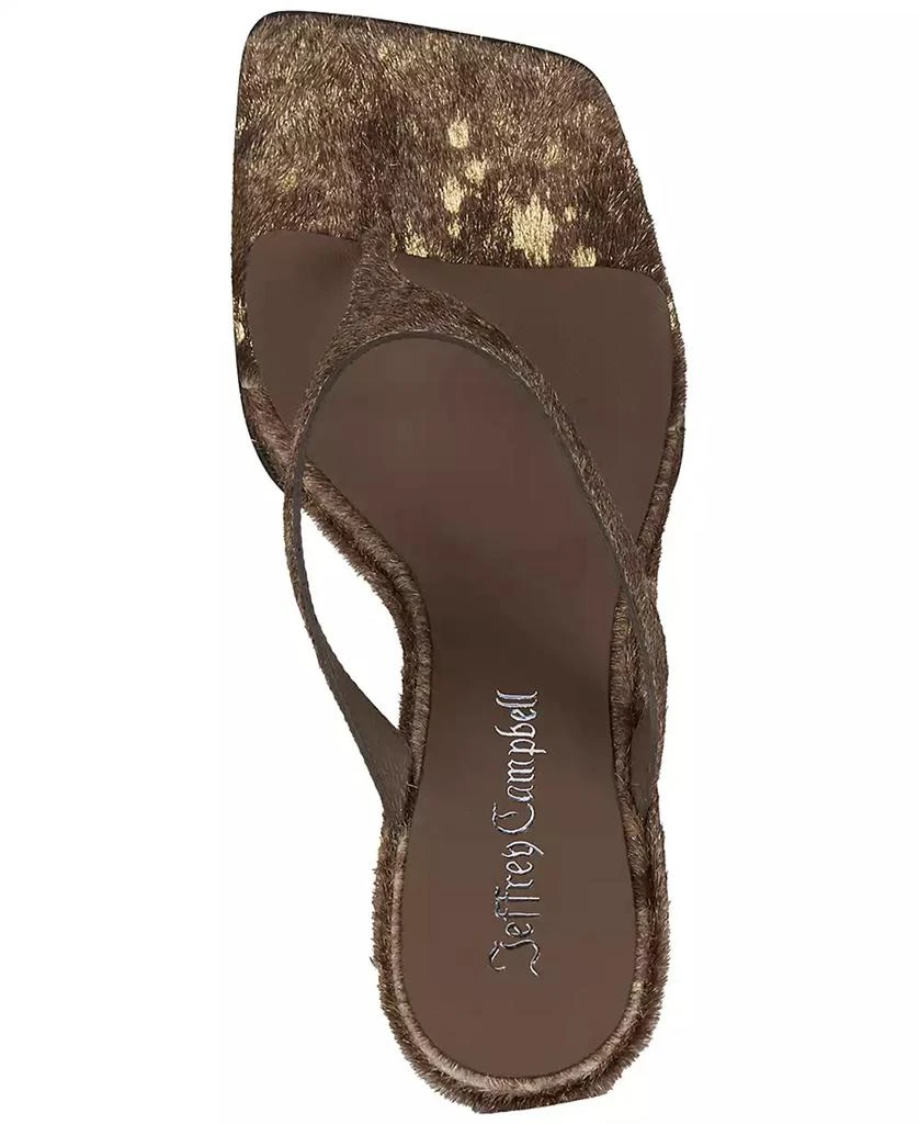 Jeffrey Campbell Romee-F Sculpted Wedge Thong Sandals 4