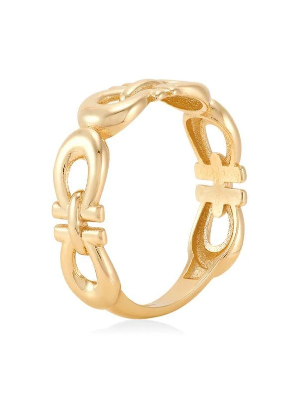 Saks Fifth Avenue 14K Yellow Gold Horseshoe Ring 2