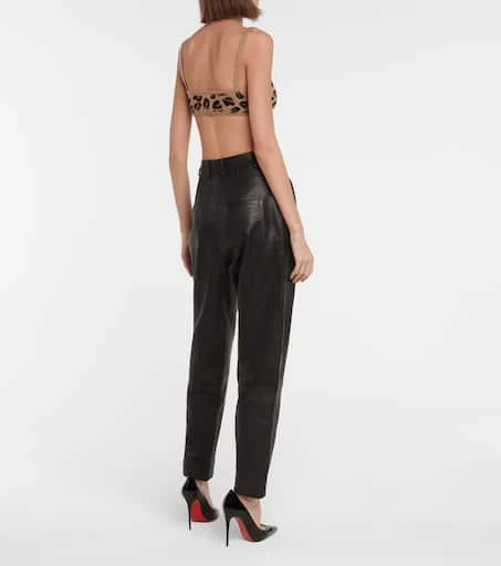 Khaite Eda cheetah-print cashmere bralette 3