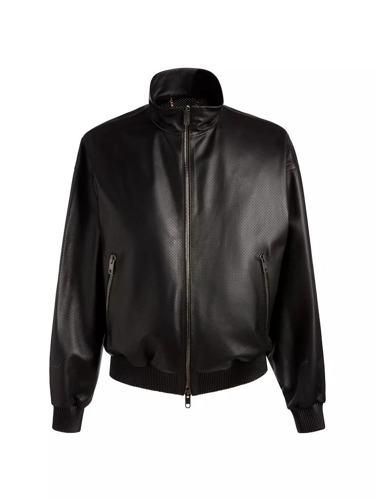 Bally Bally x Adrien Brody Pointelle Leather Bomber Jacket 1