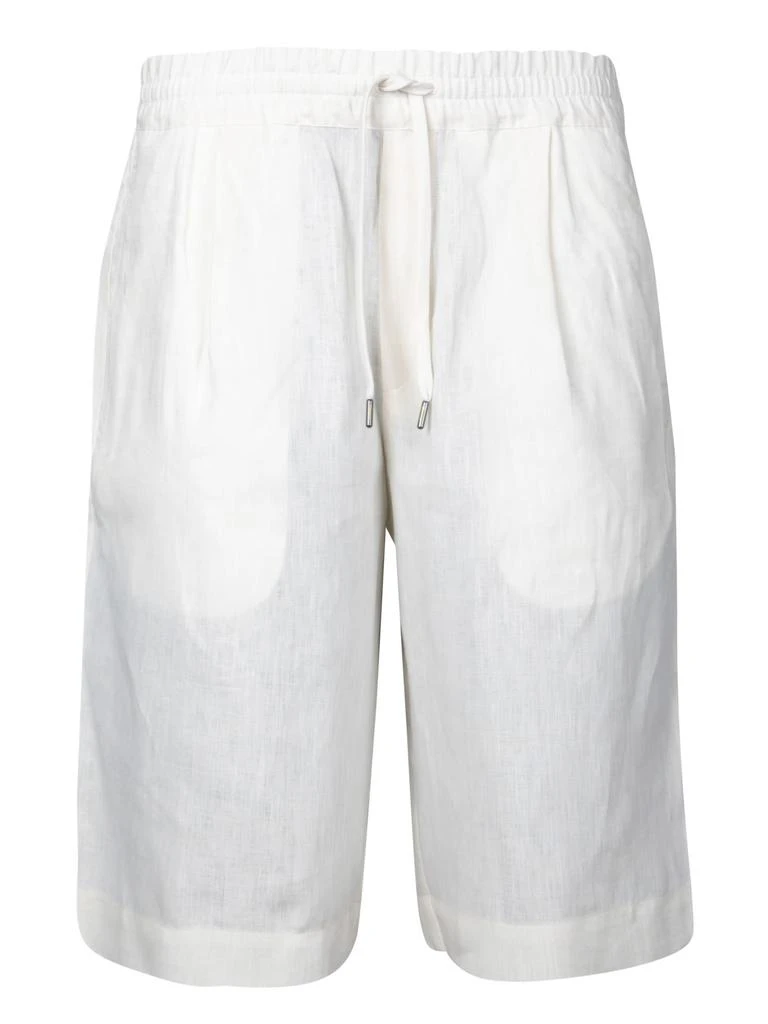 Herno Linen Beige Bermuda Shorts 1