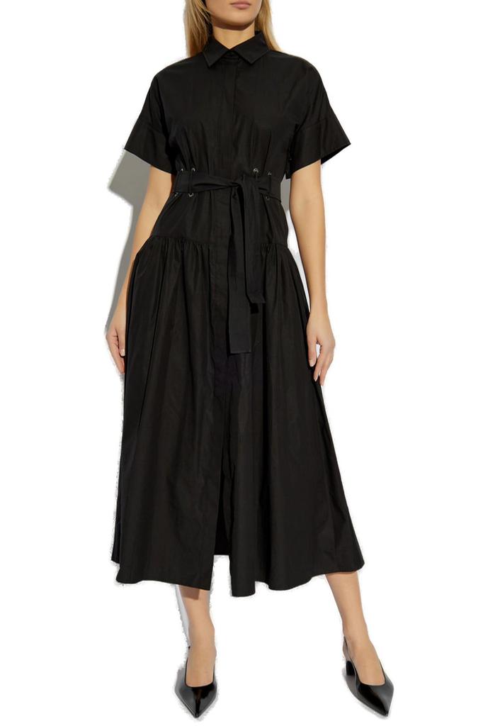 【関税&送料込み】Max Mara Agoraio Belted Short Sleeves Po Max Mara Max Mara Agoraio Belted Short-Sleeved Midi Dress