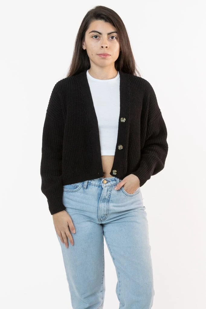 Los Angeles Apparel FM35GD - Fisherman Cropped Cardigan 16
