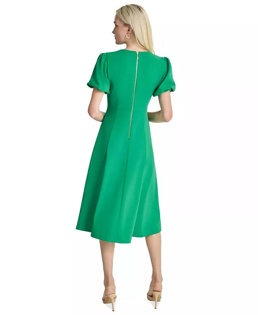 DKNY Women's Bubble-Sleeve Scuba-Crepe Midi Dress 5