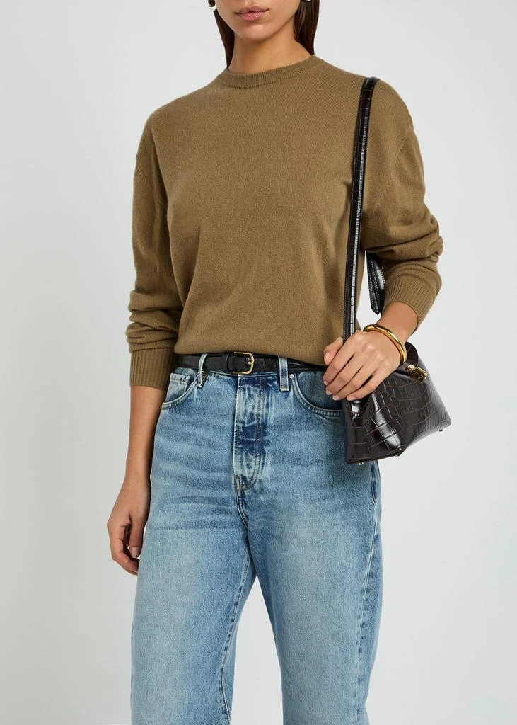 Totême Slim crocodile-embossed leather belt 3