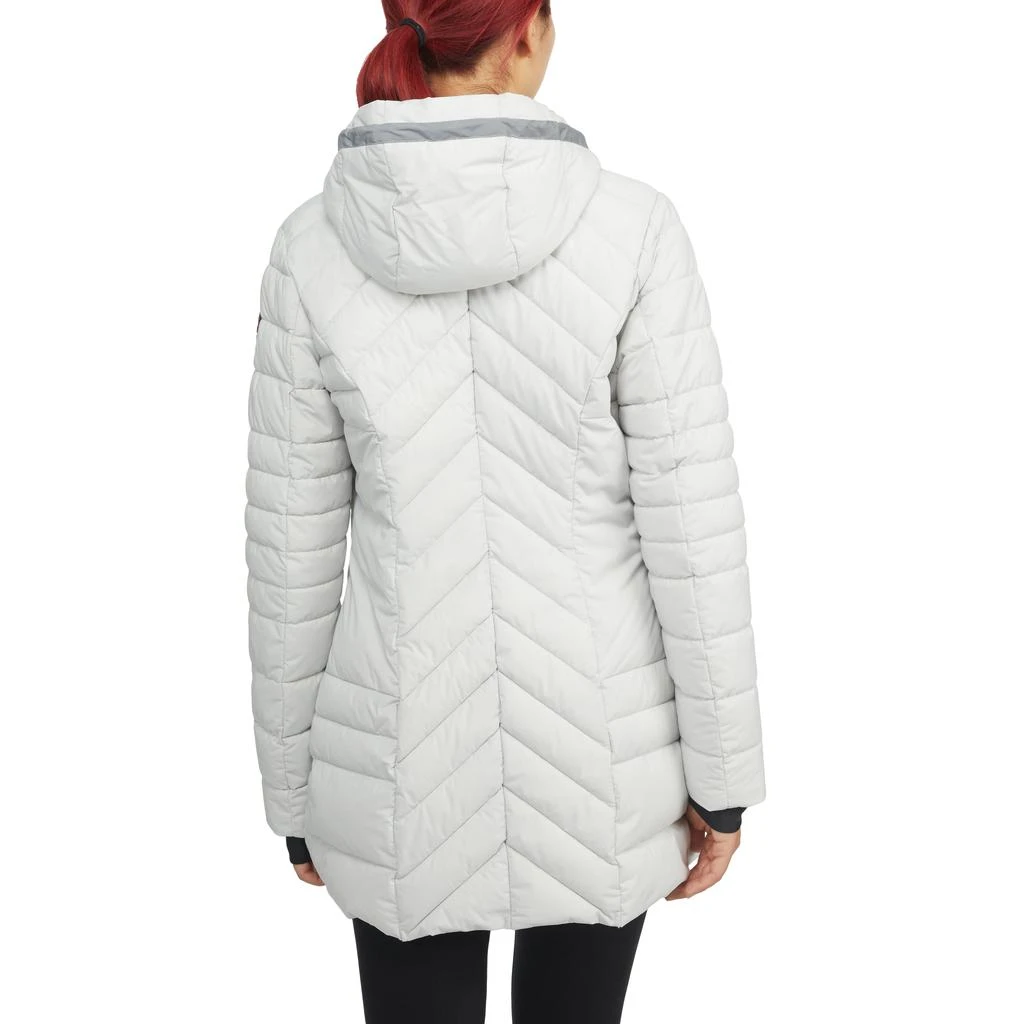 Pajar Women's Cort Light Weight Stretch Fixed Hood Puffer with Reflective Trim 3