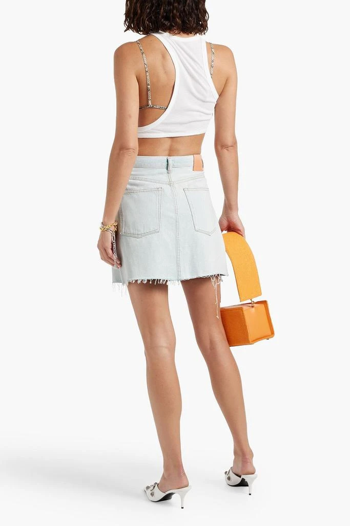 Acne Studios Frayed denim mini skirt 3