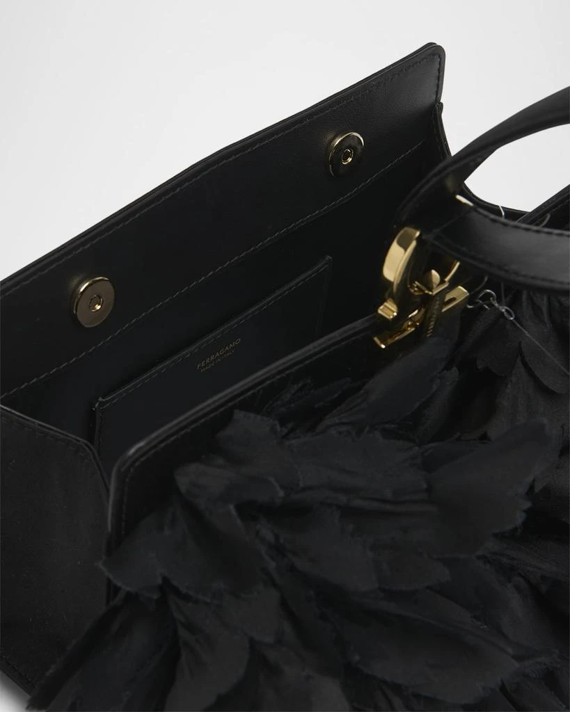 Salvatore Ferragamo Floral Applique Leather Wristlet 4