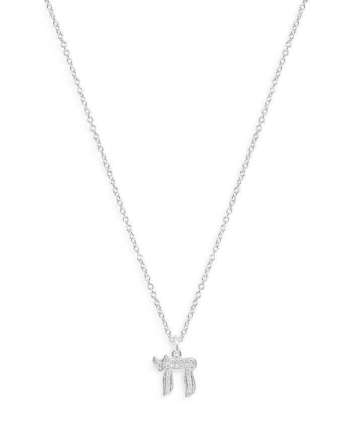 Meira T 14K White Gold Diamond Chai Necklace, 0.06 ct. t.w.