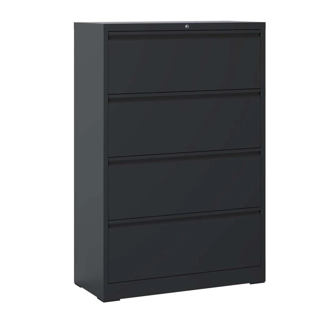 Streamdale Furniture Streamdale 4-Drawer Lockable Filing Cabinet (Black)