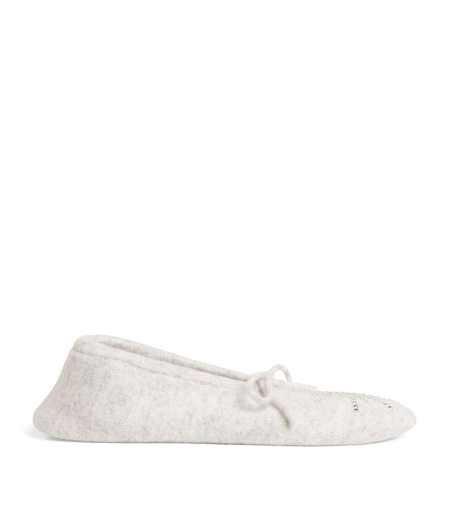 William Sharp Cashmere Crystal-Embellished Dolly Slippers