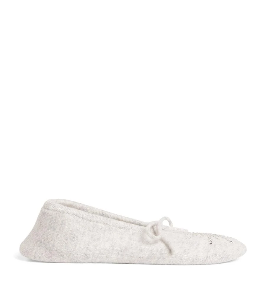 William Sharp Cashmere Crystal-Embellished Dolly Slippers 1