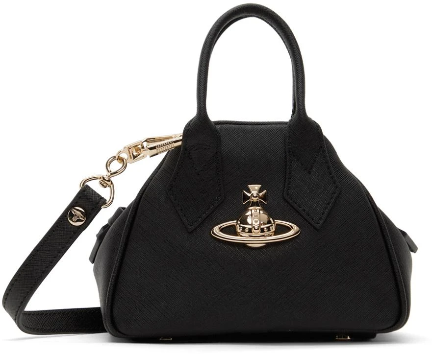 Vivienne Westwood Black Saffiano Mini Yasmine Bag 1