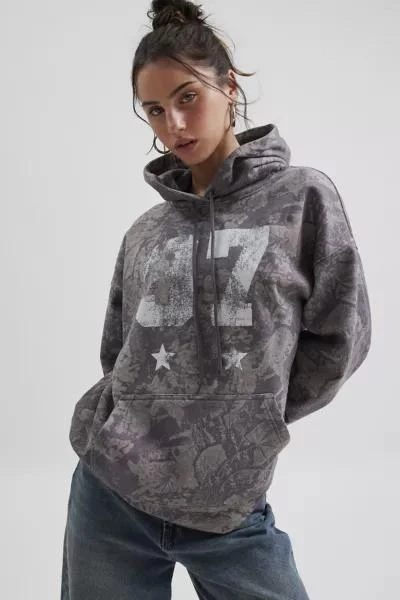 Urban Outfitters Camo Graphic Hoodie Sweatshirt 1