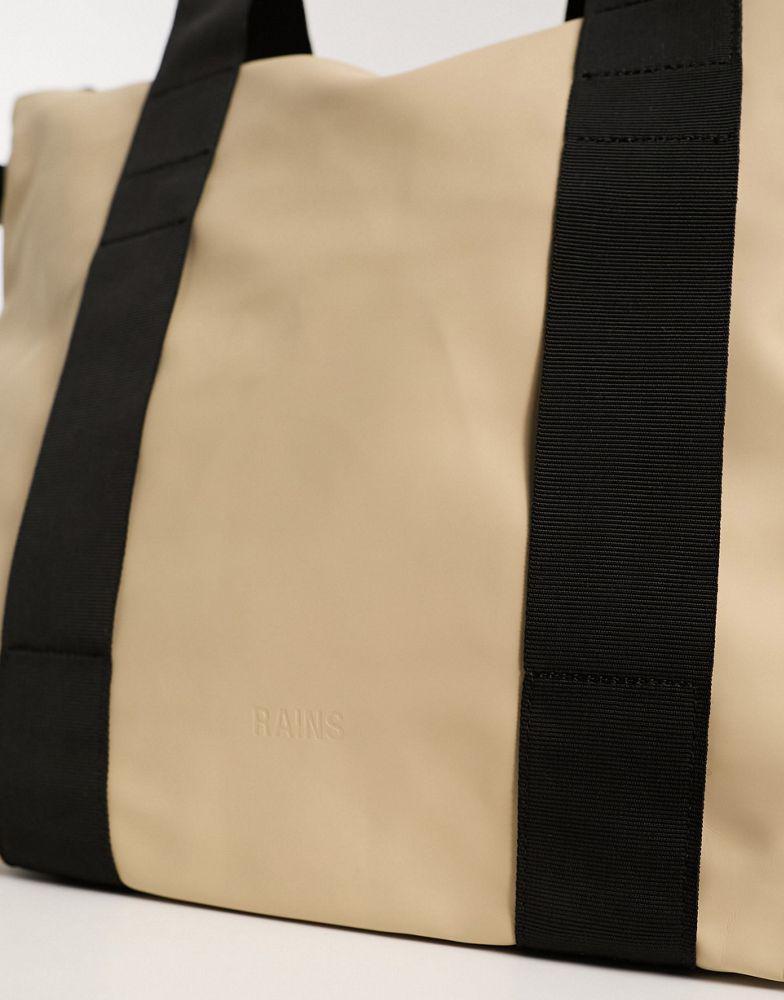 RAINS Rains 14160 unisex waterproof tote bag mini in sand