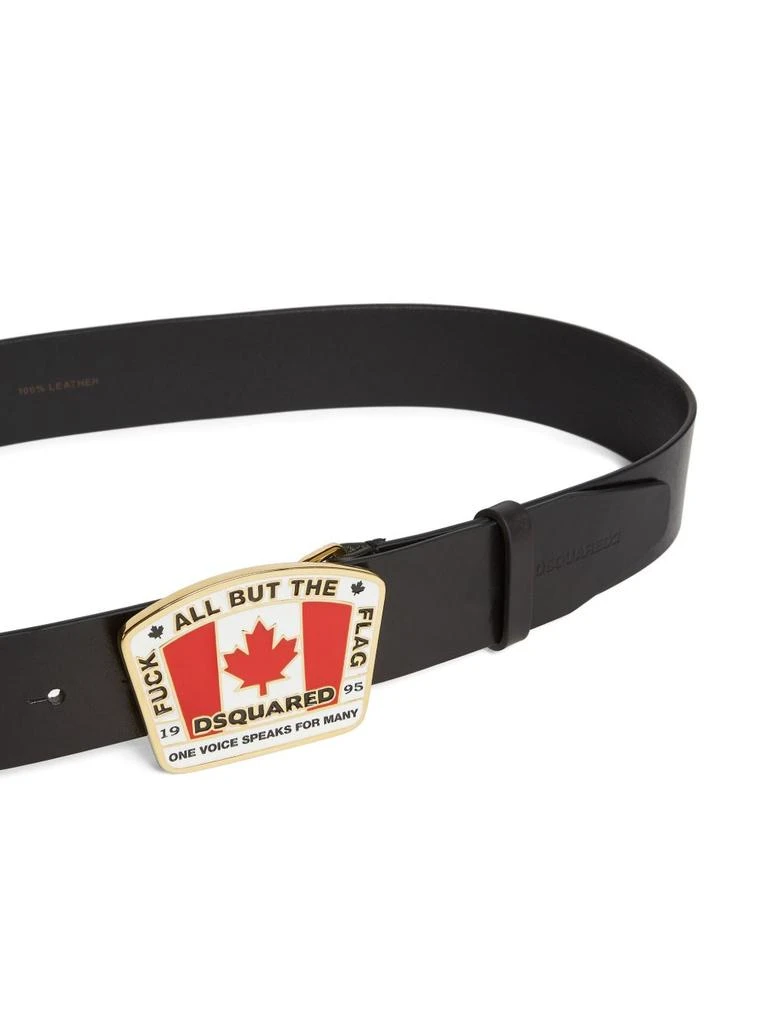 DSQUARED2 Black Leather Belt 3