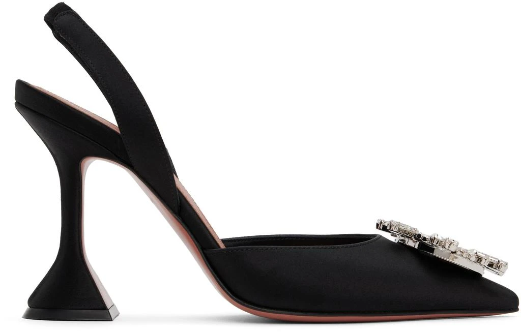 Amina Muaddi Black Begum Sling Heels 1