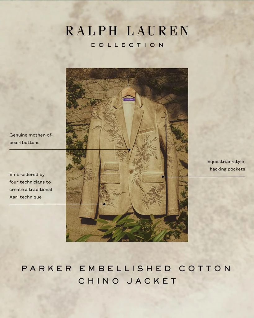 Ralph Lauren Parker Embellished Cotton Chino Jacket 4
