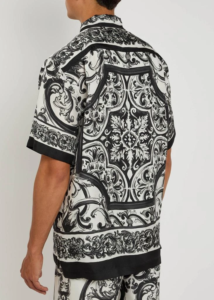 Dolce
Gabbana Majolica printed silk-twill shirt 3