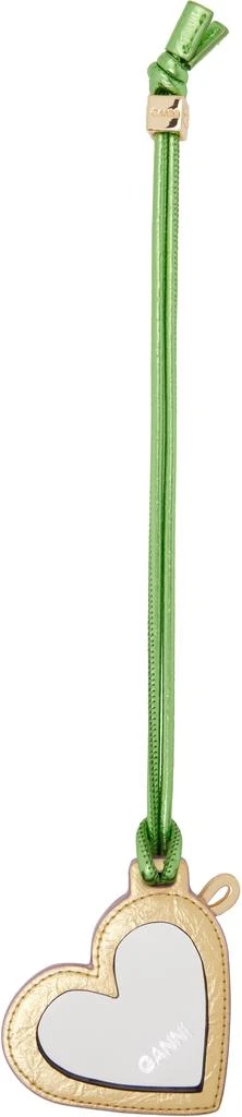 Ganni Pink Bou Heart Mirror Crushed Keychain 2