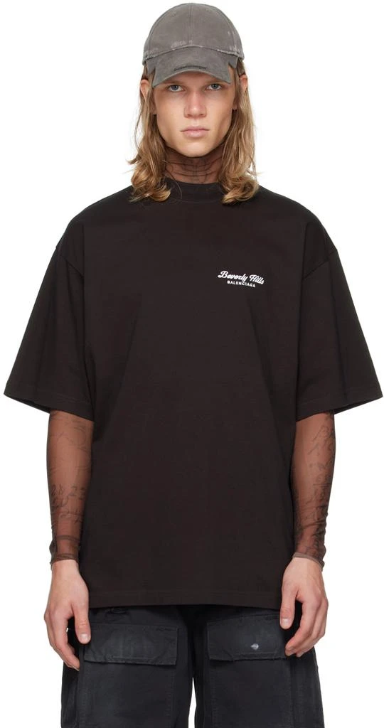 Balenciaga Black 'Beverly Hills' T-Shirt 1
