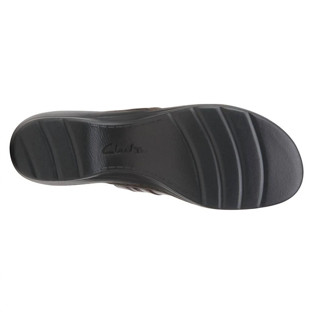 Clarks Women Hayla Marina Leather Mules Slip On Shoes In Brown 5