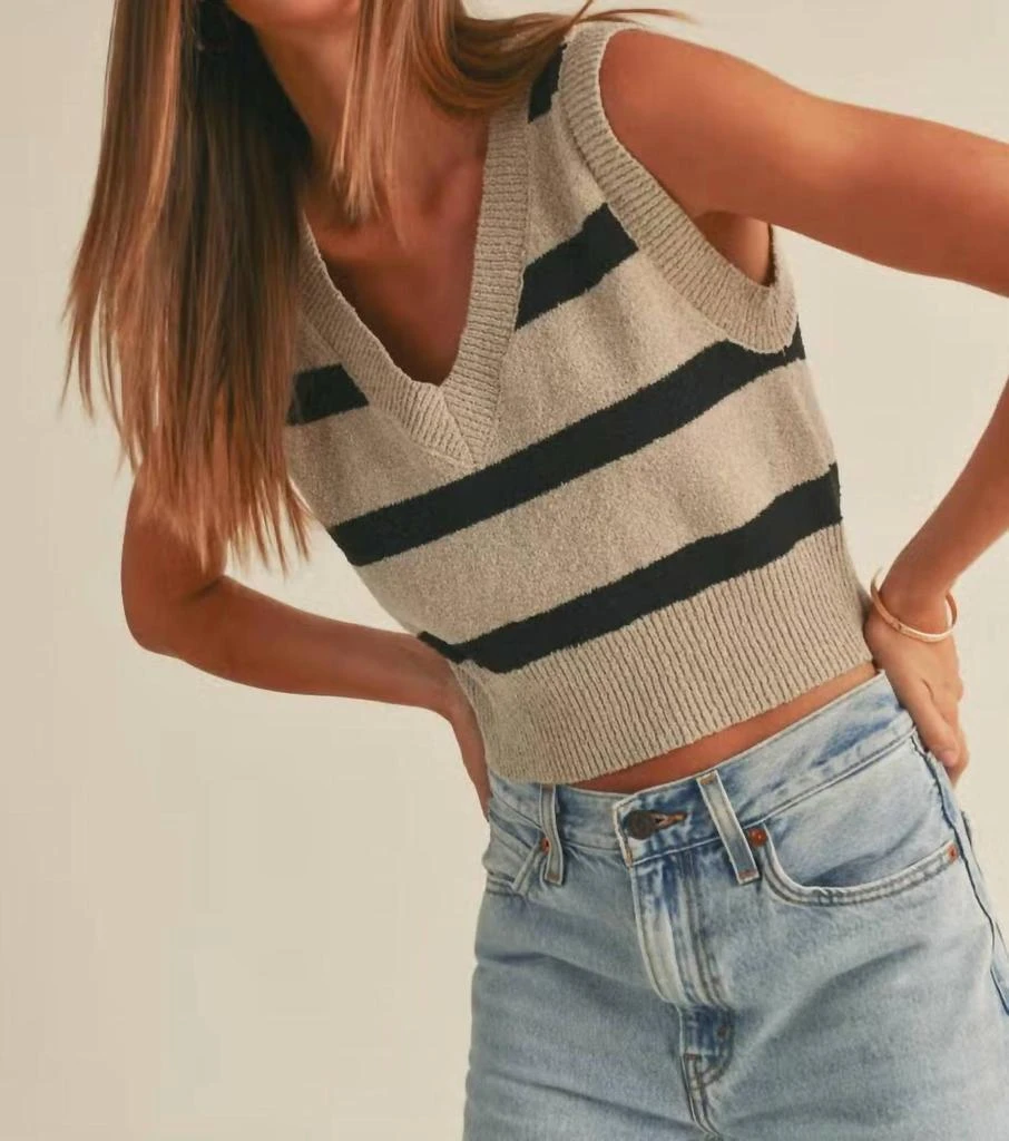 MIOU MUSE Miou Muse - Peyton Striped Sweater 2