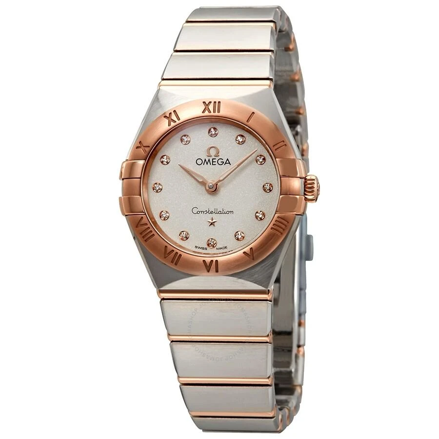 Omega Constellation Quartz Diamond White Silvery Dial Ladies Watch 131.20.25.60.52.001 1
