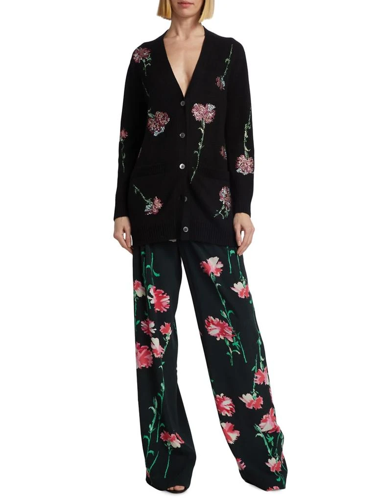 Libertine Cecil Beaton Pink Carnation Floral Cashmere Cardigan 2