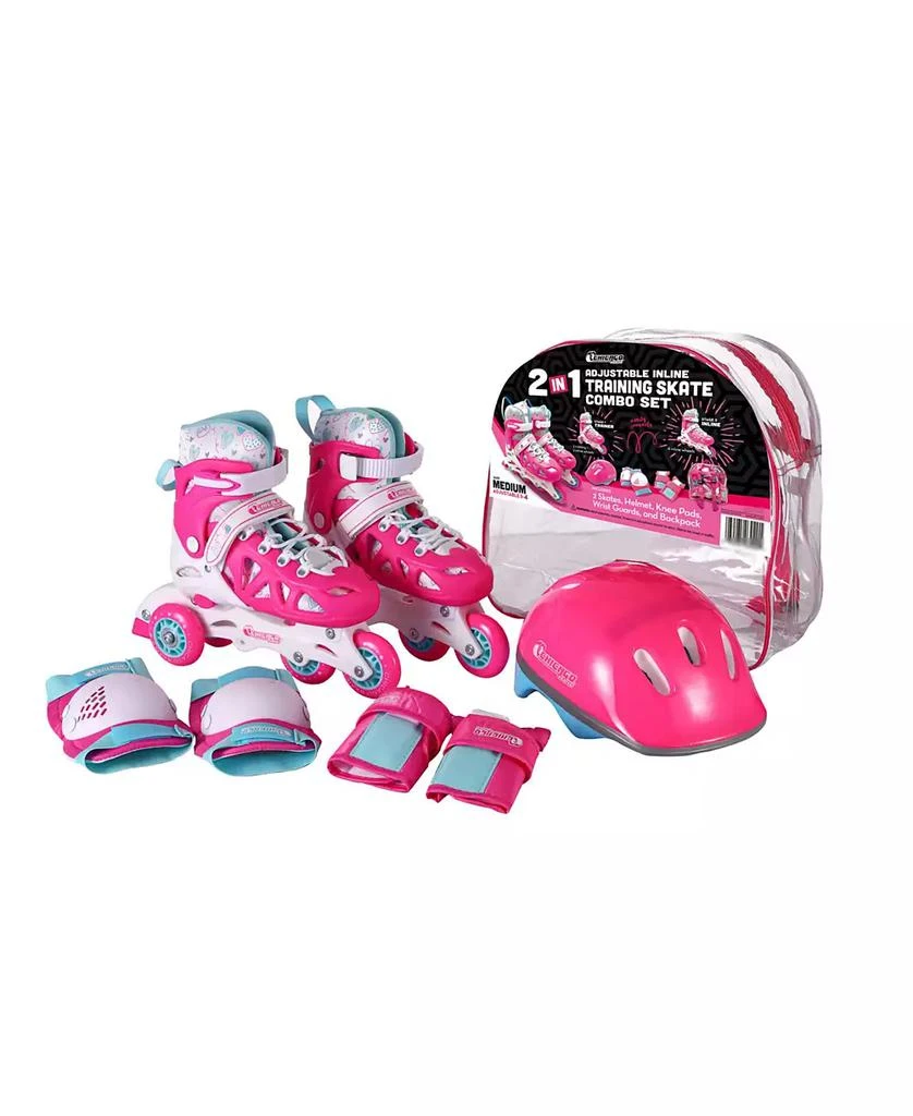 Chicago Skates Chicago Adjustable Inline Training Skate 8pc Combo Set - Size M (1-4)