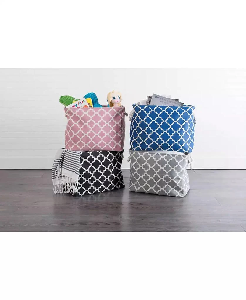 Design Imports Polyester Bin Lattice Rectangle Medium 6