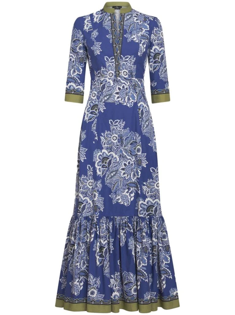 ETRO VESTIDO LARGO PRINT AZUL ESTAMP AMEBAS 1